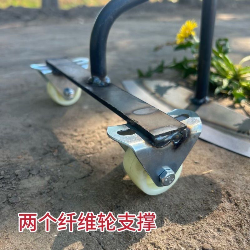 新款前推后拉锄草神器轮式手推除草锄头空心锄草工具玉米菜地锄草