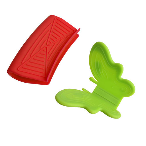 Attractable magnet butterfly silicone hand clip insulated baking oven microwave oven plate clip glove clip resistant to high temperature