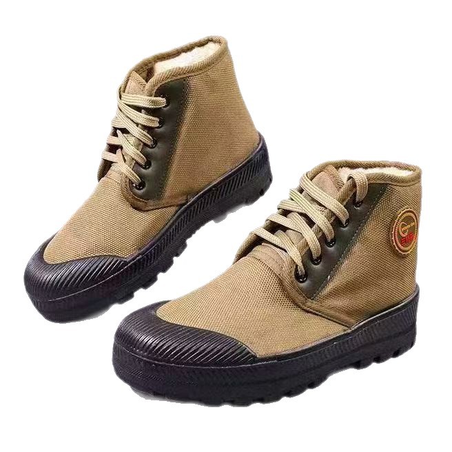 Nuevo invierno de tres zapatos de algodón anti-deslizante, caucho resistente al desgaste y tela gruesa a prueba de frío, zapatos de hombre de protección laboral image 5