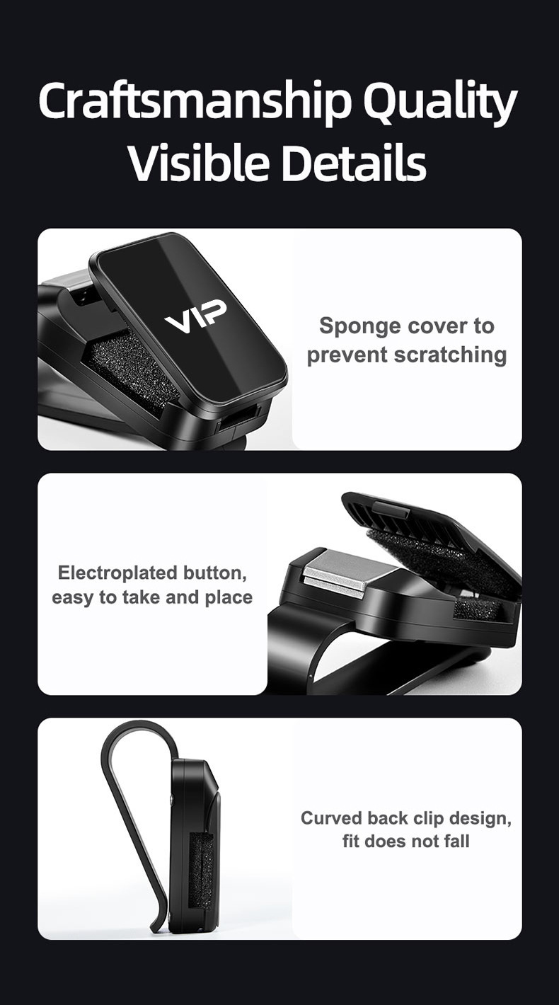Cross-border 2025 new car glasses clip multifunctional sunglasses card storage clip sun visor creative storage clip