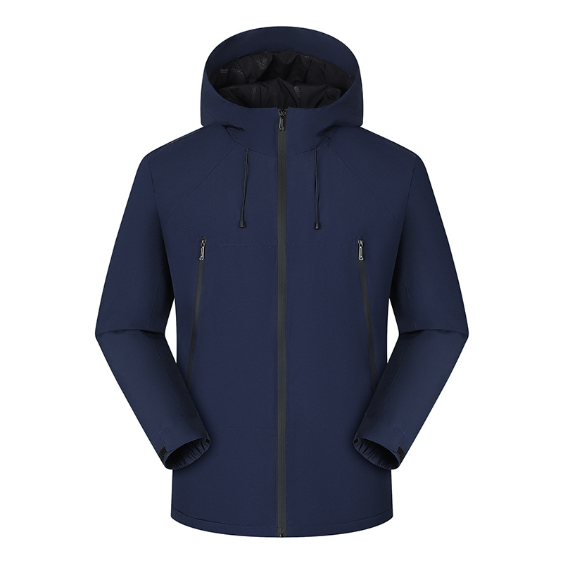 Primavera y otoño una sola capa de algodón con capuchón de asalto ropa de invierno personalizada ropa de trabajo al aire libre impermeable LOGO impresa