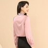 Baizi 2021 autumn new brand women's clothing niche design sense of foreign style top strap Satin Long Sleeve Shirt women