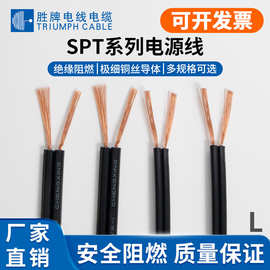 胜牌厂家线材批发SPT-1/SPT-2美规电源线2并线镀锡铜线PVC电子线