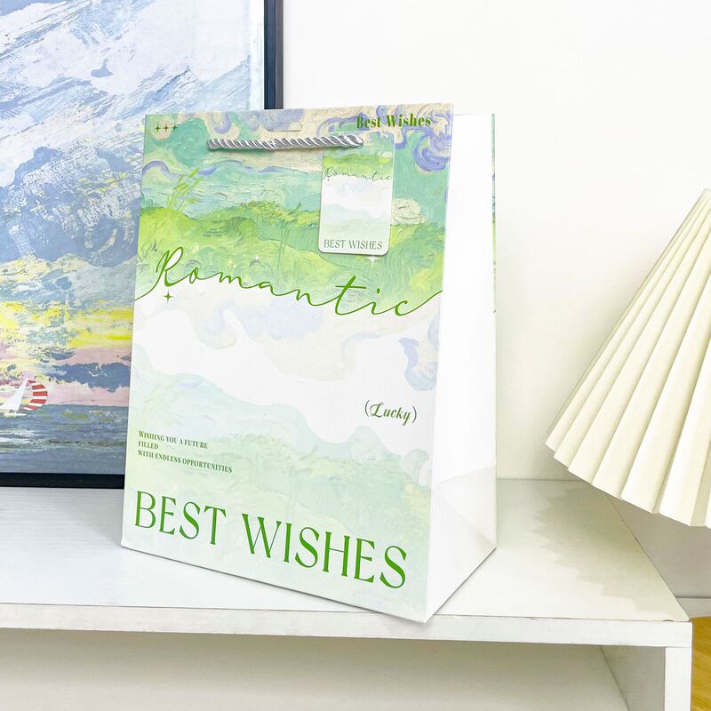 Yesterday's Clear Sky Gift Bag with an Instagram-Worthy High-End Feel, Summer Fresh Design, Artistic Oil Painting Paper Bag, Tote Bag Wholesale Yesterday's Clear Sky Gift Bag with an Instagram-Worthy High-End Feel, Summer Fresh Design, Artistic Oil Painting Paper Bag, Tote Bag Wholesale