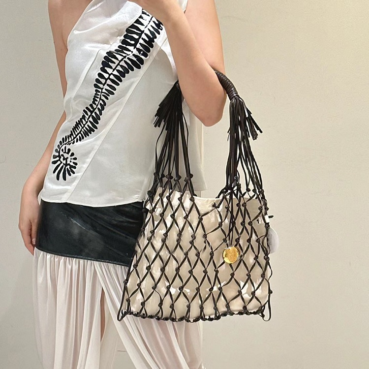 Niche designer 2, internet celebrity 024, new hollowed out woven mesh bag, fashionable and casual versatile single_voghion.com