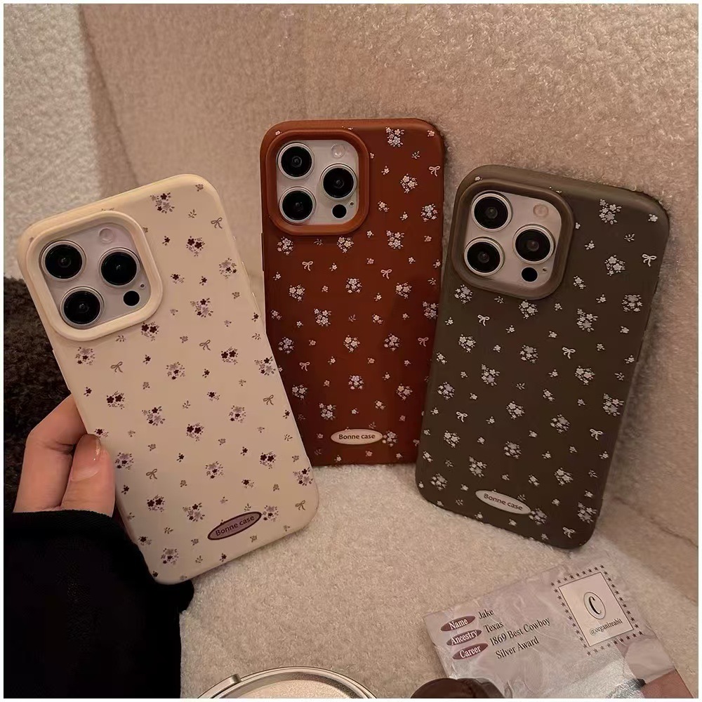 Otoño e invierno ins pequeñas flores rotas para Apple 14ProMax funda para teléfono móvil iphone16/15PM nuevo 13 pareja 16