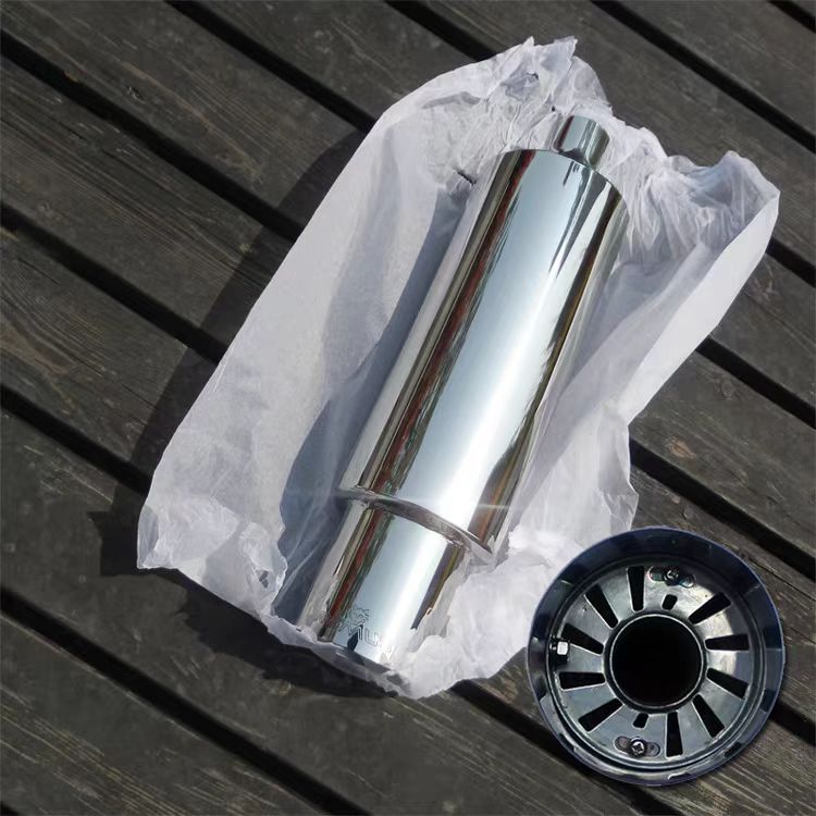 Car exhaust modification sound system, universal stainless steel direct exhaust with back-pressure tail section, rumble exhaust for street racing car sound