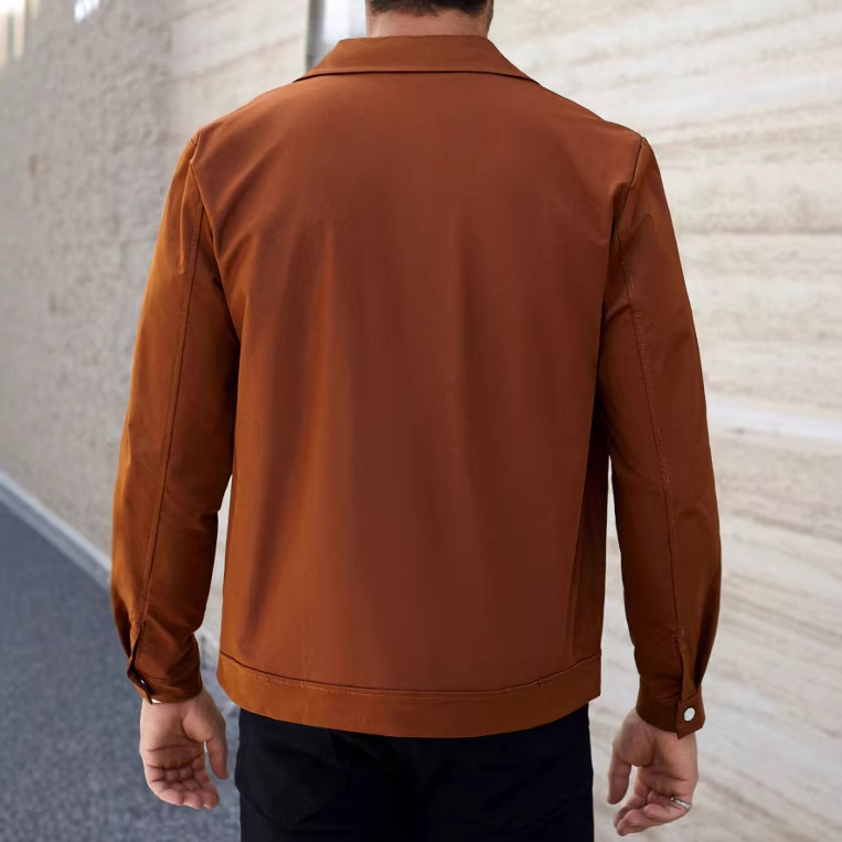 Saldi di liquidazione --- Camicia-giacca casual da uomo a maniche lunghe con colletto risvoltato, proveniente da commercio estero transfrontaliero europeo e americano_voghion.com