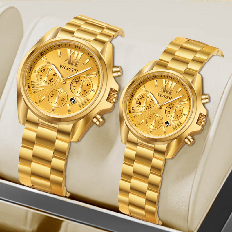 Swiss Brand Men's Watch Foreign Trade Cross-border Watch Men's Waterproof Business Luminous Calendar Couple's Watch Wholesale