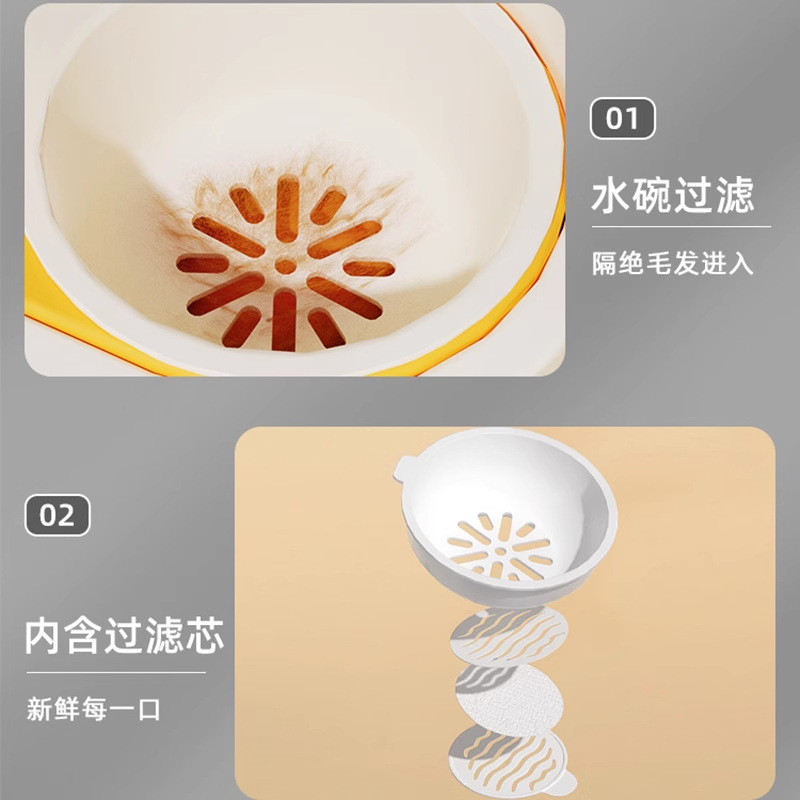 Gato tazón doble tazón de agua potable automática gato perro comida tazón de comida para mascotas tazón anti-detonante de alimentación bebe suministros integrados