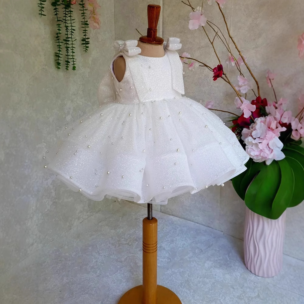 흰색 민소매 공주 원피스 스트랩 귀여운 1 세 원피스 아마존 새로운 국경 1 세 어린이 원피스 공급