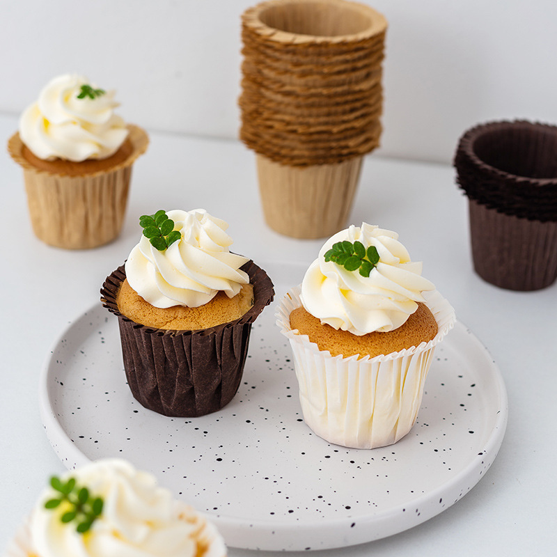 蛋糕纸杯大小号金色卷边马芬杯模具耐高温烤烘焙杯子蛋糕礼帽纸托