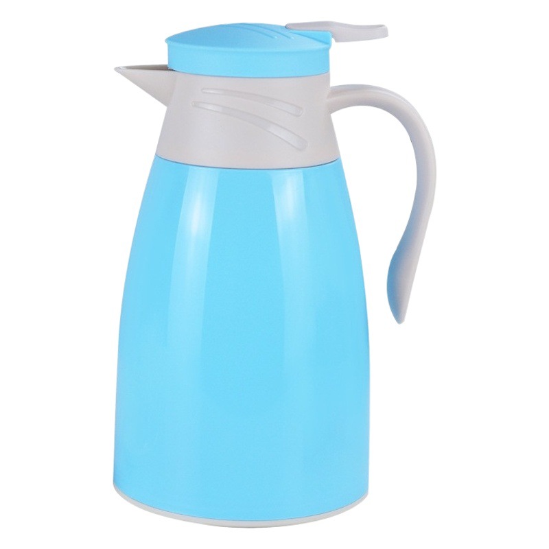 Moderno simple color sólido olla térmica revestimiento de vidrio hogar de gran capacidad 1 litro botella térmica logotipo imprimible hervidor olla térmica
