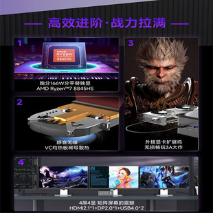 New upgraded geomo K8plus-AMD Ruilong R7-8845HS game office mini host