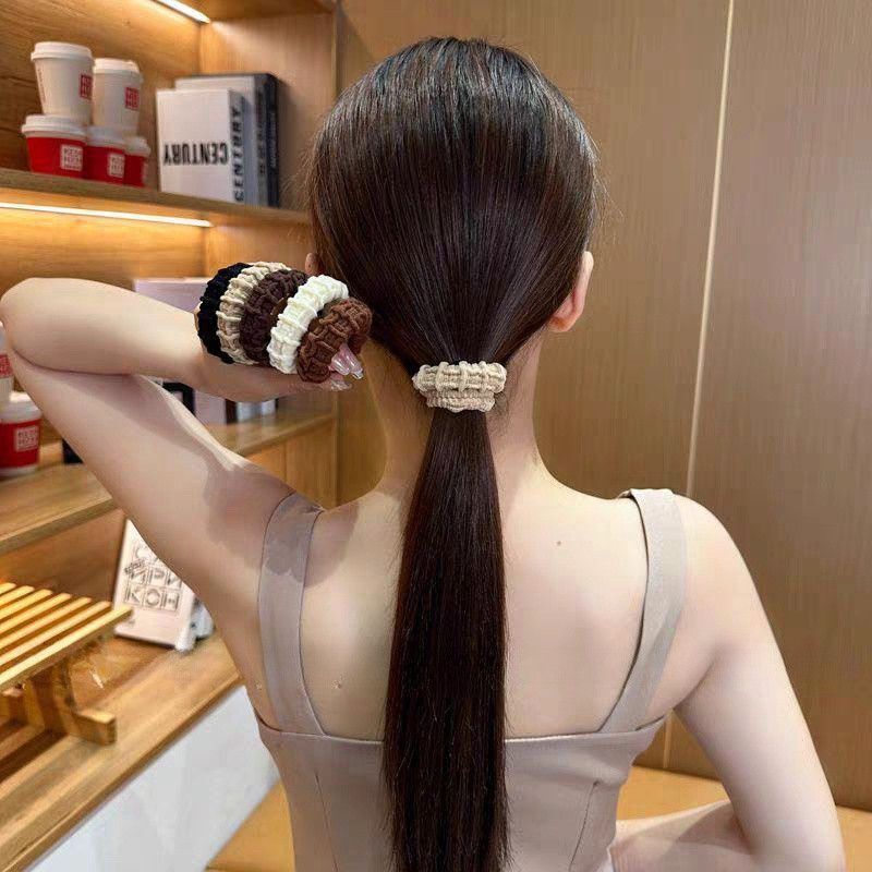 人気の学生ゴムバンドポニーテールボールヘアバンドシームレスな厚みのあるヘアロープゴムバンドインスタイル高価値|undefined