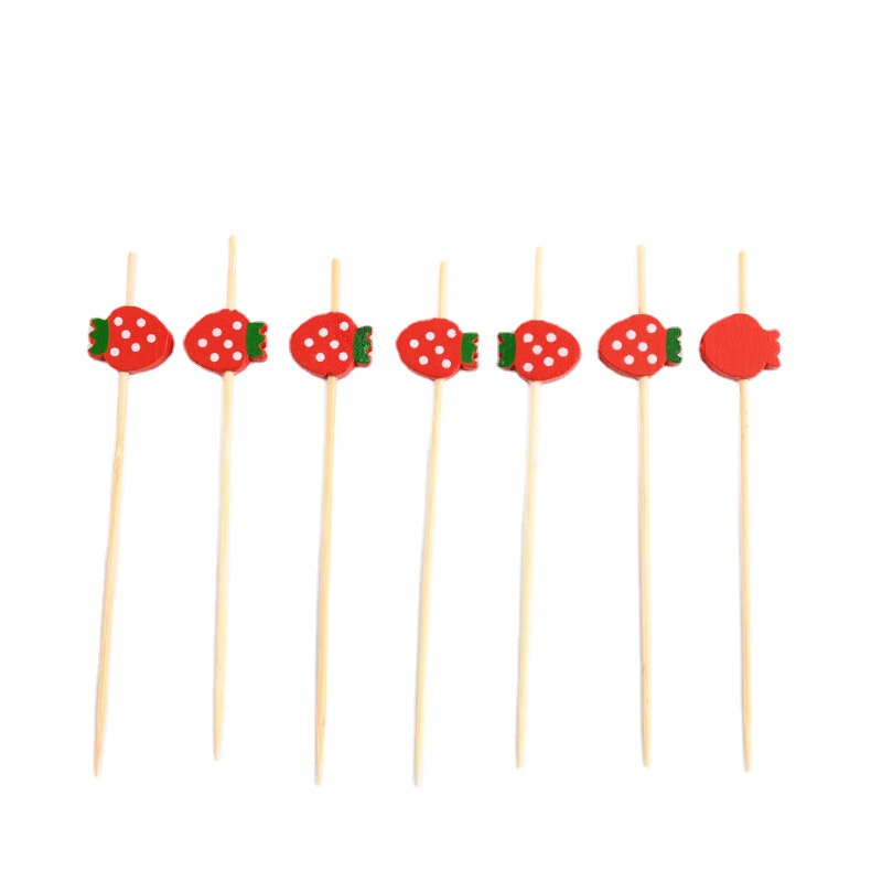 Inventario al por mayor color fresa fruta KTV fruta bambú creativo color bambú cantidad grande Congyou