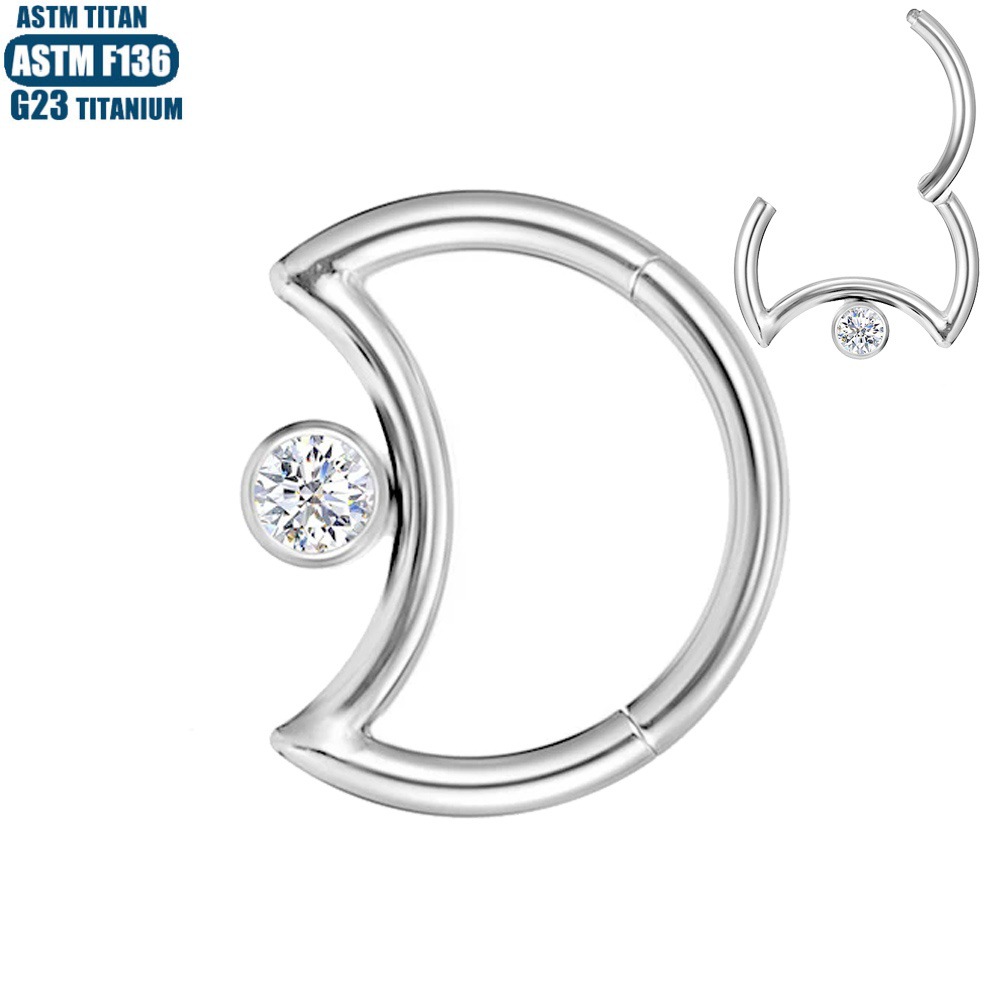 Pointed labret stud close-up product detail