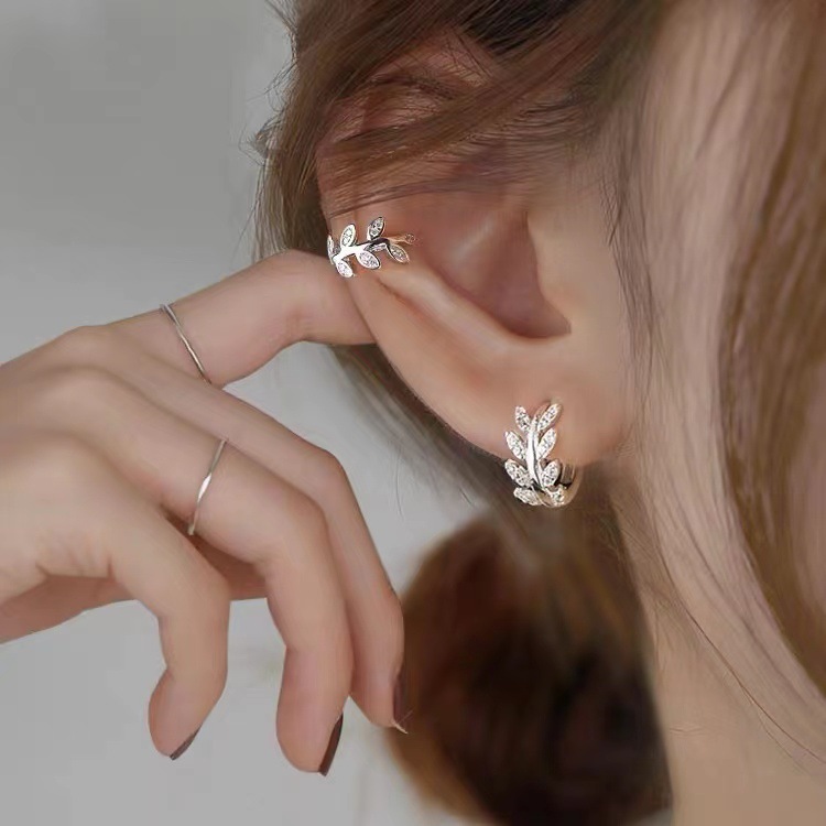 Ear clips, earrings, silver 925 sample, no pierced ears