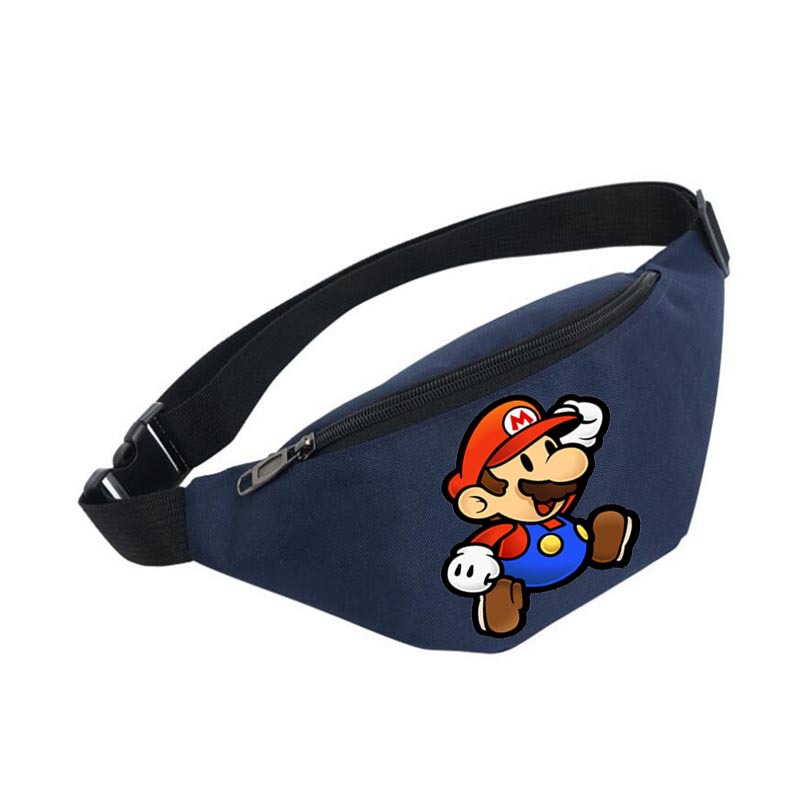 Juego Mario Super Mary bolso de la cintura de los hombres y las mujeres deportes Satchel bolso del teléfono móvil multifuncional bolso de la cintura de dibujos animados monedero