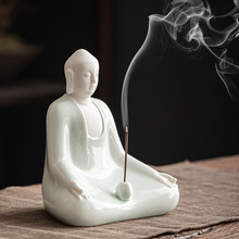 禅意大日如来佛系线香香炉小摆件家居陶瓷观音佛像佛祖茶宠装饰品