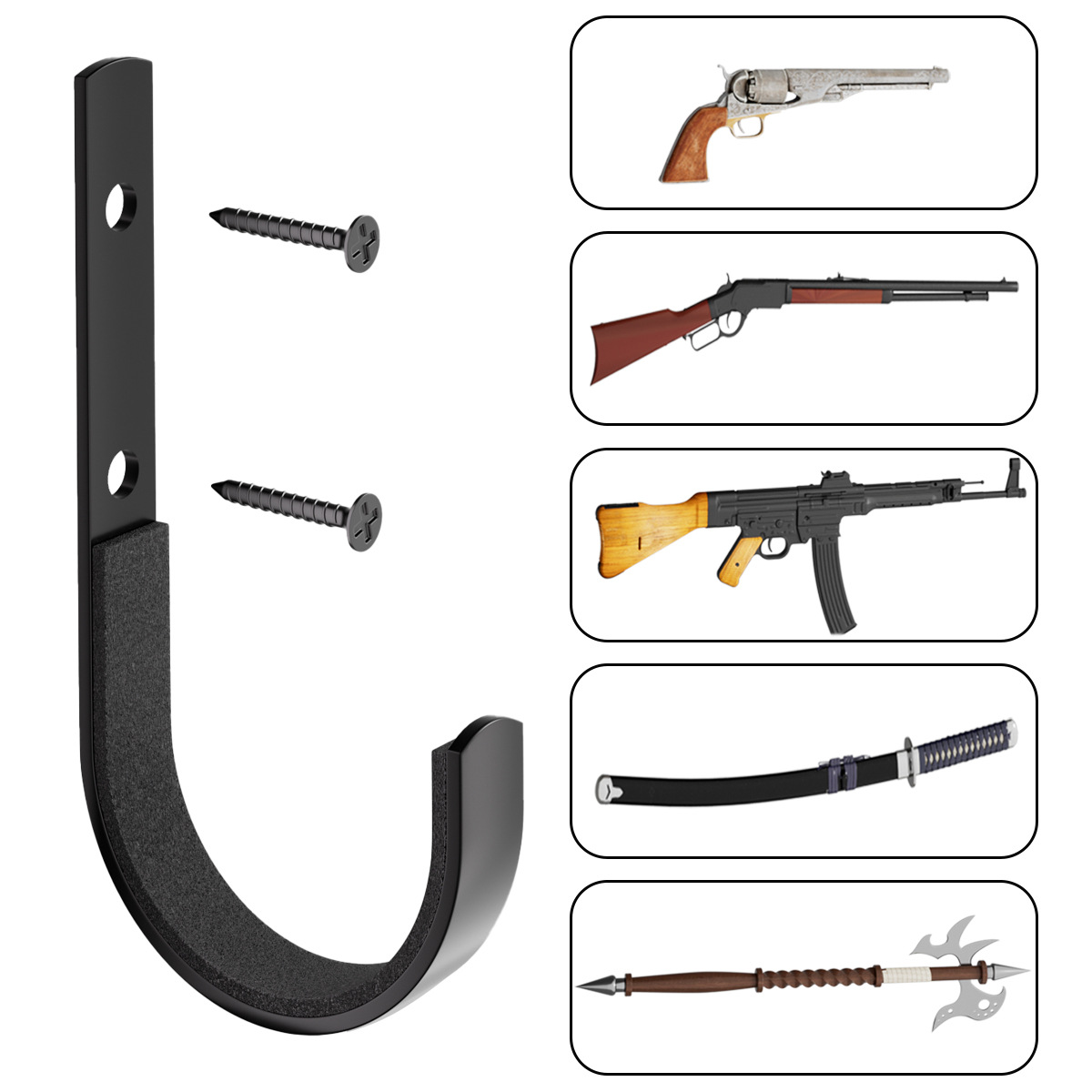 Estante de gancho metálico multifuncional, estante de almacenamiento de pinzas para bicicletas, dormitorio, sala de estar, almacenamiento de pared