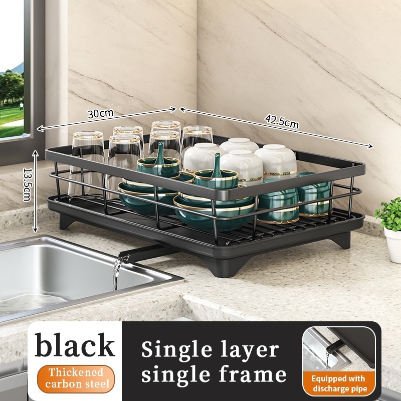 Estante de almacenamiento de platos y palillos de cocina transfronterizos estante de almacenamiento de platos y platos multifuncional estante de agua estante de platos y platos estante de cubiertos