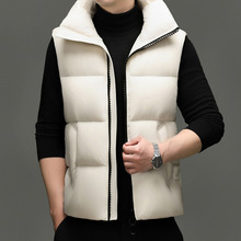 高端羽绒马甲男冬季新款加厚保暖背心立领男装黑金轻便无袖外套潮
