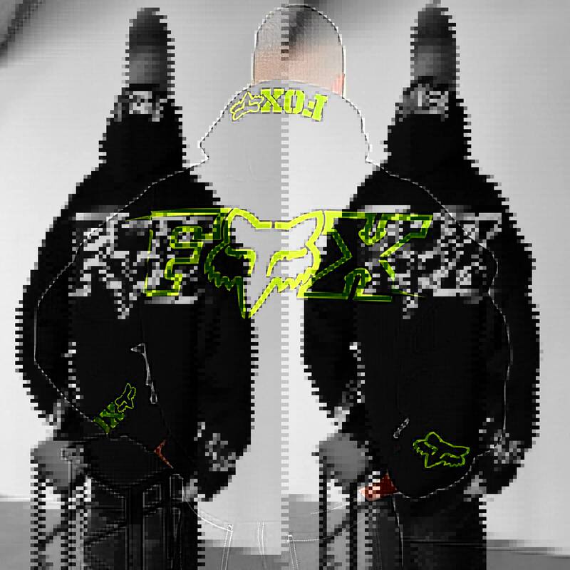Fox X Honda Hooded Sweatshirt Trendy Street Style Unisex Fashionable Versatile Loose Fit