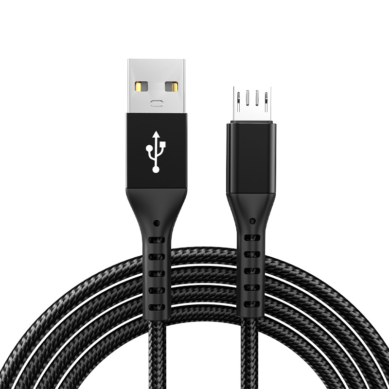 Teléfono móvil al por mayor cable de carga 2m Android tipo-c trenzado cable de carga rápida para el iphone de Apple cable de datos del teléfono móvil