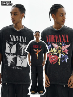 NIRVANA�u�L��ʽ�͹Ŷ���t��ˮϴ�ذ��羳ӡ����������vintage��