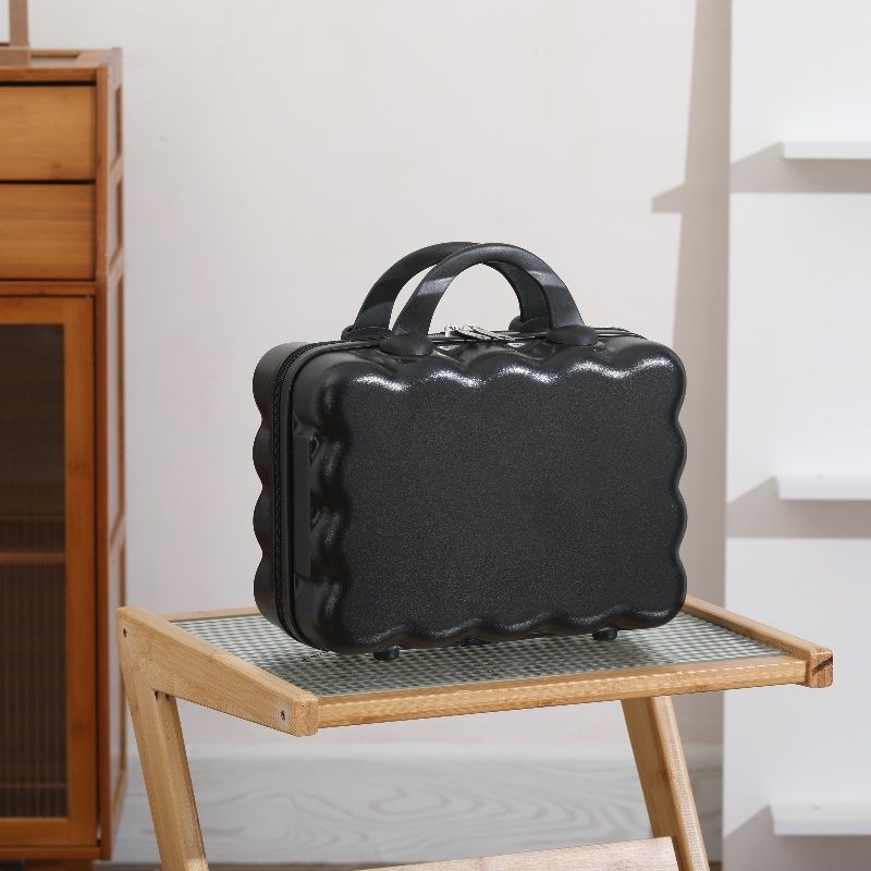 Estuche de cosméticos de 14 pulgadas nuevo maleta pequeña linda bolsa de cosméticos portátil portátil portátil mini almacenamiento de equipaje