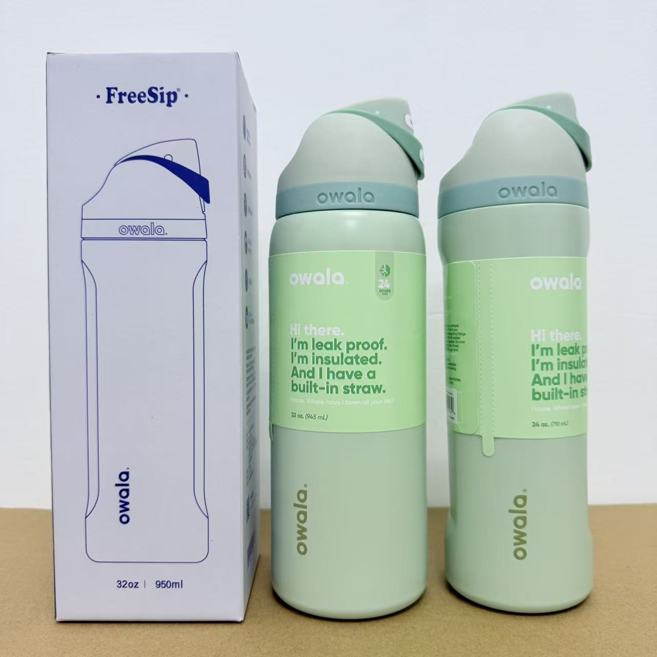 Owala en stock de gran capacidad portátil hervidor de agua al aire libre para hombres tazas de agua caliente de moda para mujeres tazas de fruta deportivas al por mayor