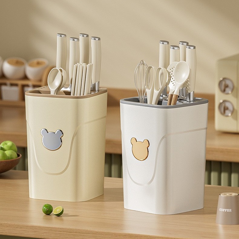 Kitchen multifunctional knife holder kitchen countertop knife storage rack dormitory drain household knife holder knife storage wholesale
