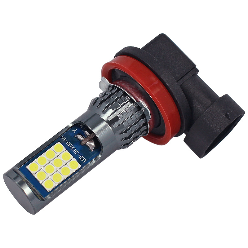 Coche LED niebla lámpara H8 H11 3030 24SMD de doble cara resalte luz delantera de dos colores LED anti-niebla bombilla Venta caliente