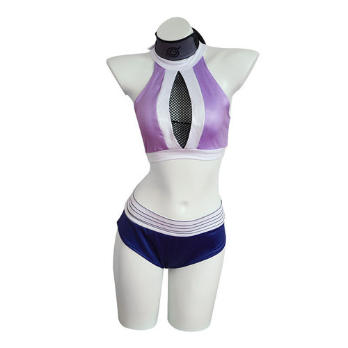 Naruto Cosplay Himawari Himura Swimsuit Costume Beach Bikini Erotic Anime Costume