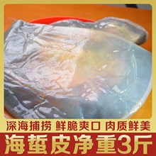 渤海绵蜇皮红海蜇皮海蜇青皮鲜脆爽口盐渍海蜇非即食批发净重5斤