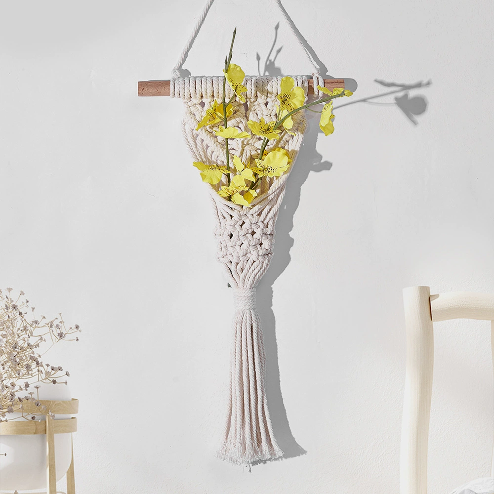 Скандинавские ins ручной работы из сушеных цветов декоративная сетка семья комната фон стены крыльцо плетеный гобелен