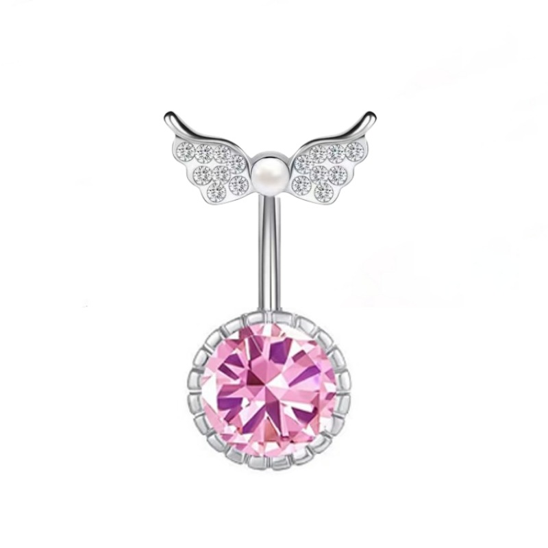 Silver pointed spike labret stud material detail