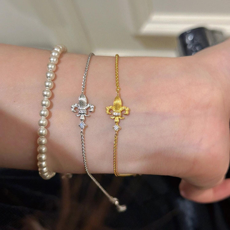 Exquisite Iris Brushed Bracelet, Simple, Fashionable and Versatile Jewelry, Accessible Luxury, High-End Retro Silver-Plated and Gold-Plated Jewelry for Women