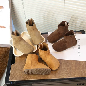 Martens, детские ретро демисезонные однотонные универсальные повседневные короткие сапоги подходит для мужчин и женщин, в корейском стиле