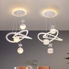 2025新款led餐厅灯现代简约网红卧室客厅感轻奢水晶吊灯中山灯具