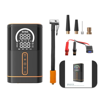 Car Inflator and Jump Starter Hava nasosu - inflatable-and-powered-all-in-one-machine-8000-mah-800a-smart-clip-storage-bag-white-screen-model