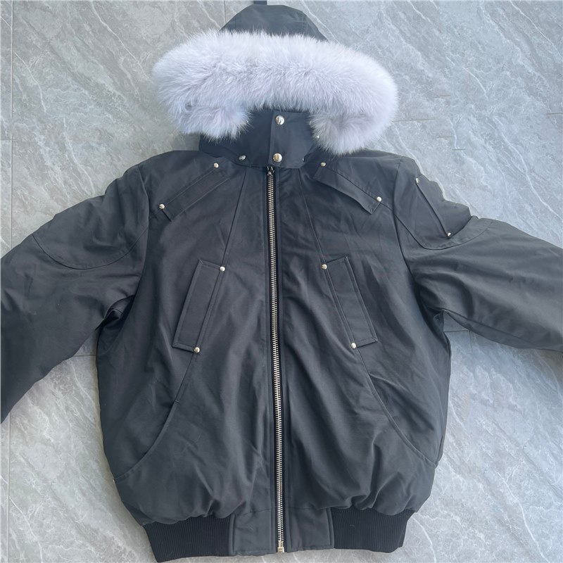 Moose Knuckles Original Ballistic Bomber Jacket Down Black
