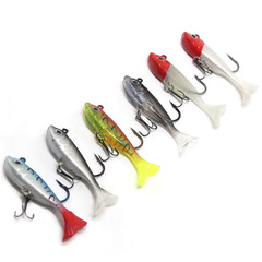 T尾包鉛魚6cm7g 柔軟花尾包鉛軟魚軟餌路亞假魚餌海釣淡水釣鱸魚