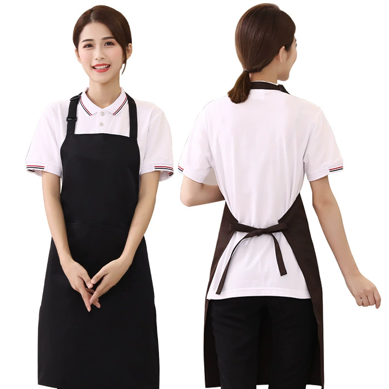 Фартук для изготовления логотипа печать бытовой кухни водонепроницаемый модный Net Красный мужской и женский супермаркет чая с молоком магазин изготовление заказа рабочей одежды