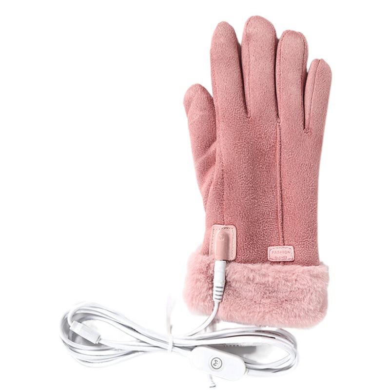 Nuevo banco de potencia guantes de calefacción transfronteriza USB calefacción invierno cálido al aire libre de las mujeres guantes a prueba de frío