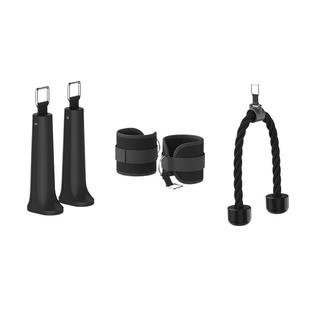 Strength Training Accessories Double Head Rope Leg Buckle Ski Handle Barbell Bar Controller Pull Ring