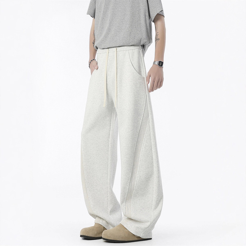 American-Style Deconstructed Solid Color Scimitar Sweatpants for Men, Autumn Cleanfit Loose Straight Versatile Wide-Leg Casual Sports Pants American-Style Deconstructed Solid Color Scimitar Sweatpants for Men, Autumn Cleanfit Loose Straight Versatile Wide-Leg Casual Sports Pants