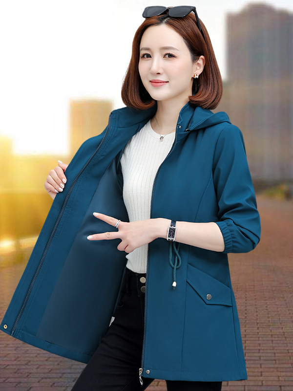 风衣外套女士中长款春秋2025秋季新款中年妈妈时尚休闲洋气小个子|undefined