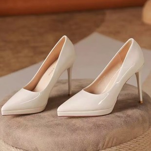 Super High Heels 2025 New Spring High Heels Women's Thin Heel Sexy Women's Shoes Fashion Pointed Elegant Single Shoes Women's Shoes